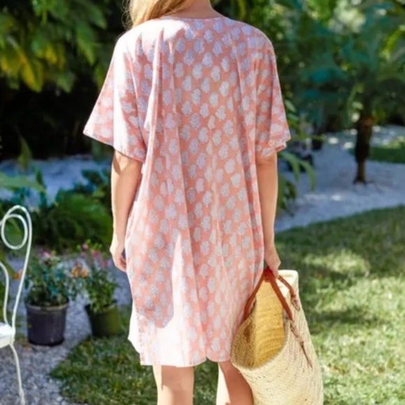 Emerson Fry Augusta Short caftan in little marigolds organic - Picture 3 of 7